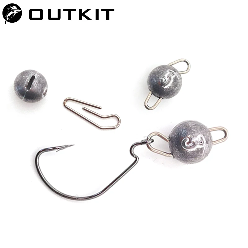 Fishing Equipment Hook - OUTKIT 10 Buah/Lot Bantalan Kepala Timah