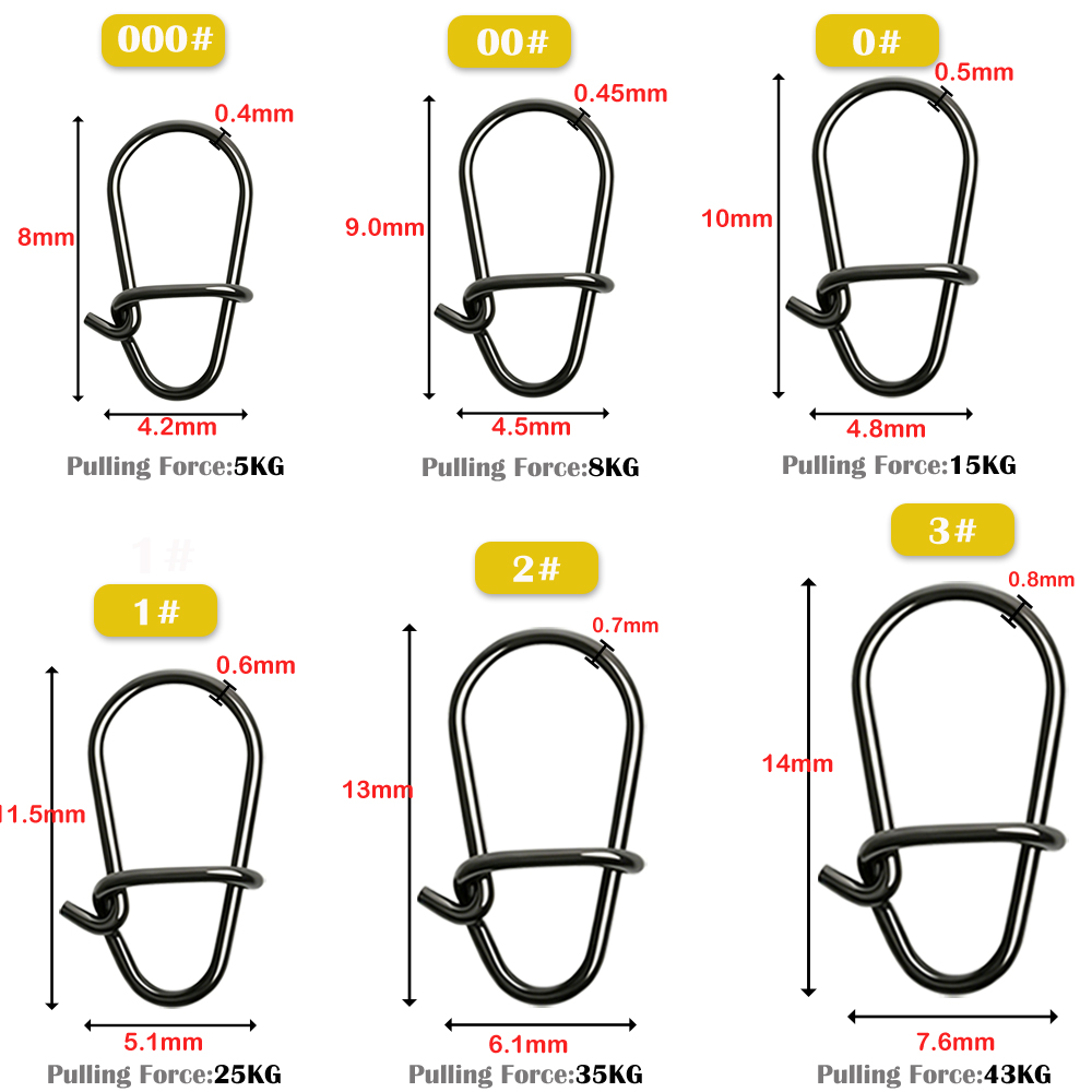 GOBAIT 100Pcs Konektor Putar B - Fishing Equipment Used ulasan dan harga