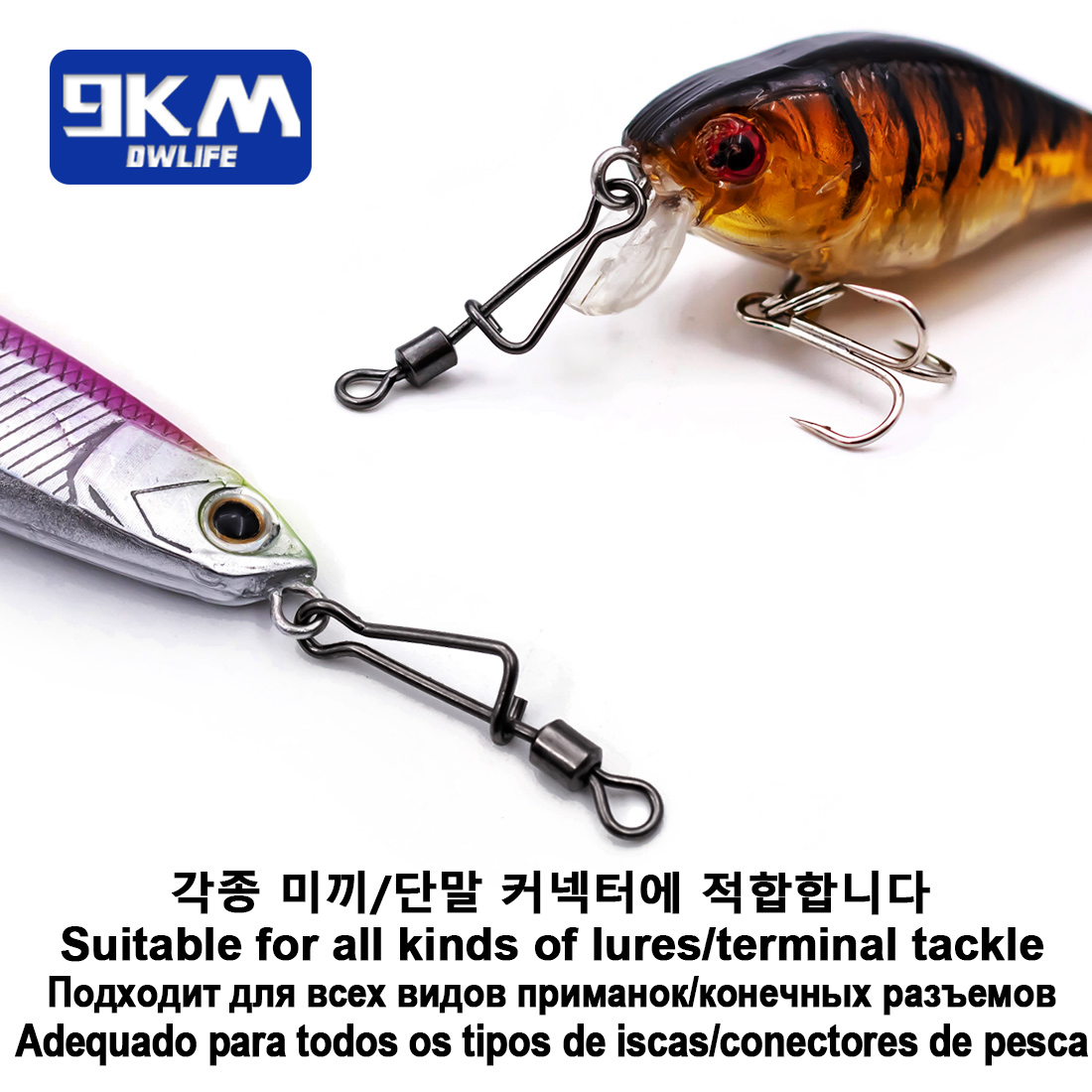 9KM Barrel Swivel Italian Snap - Fishing Equipment Used ulasan dan harga